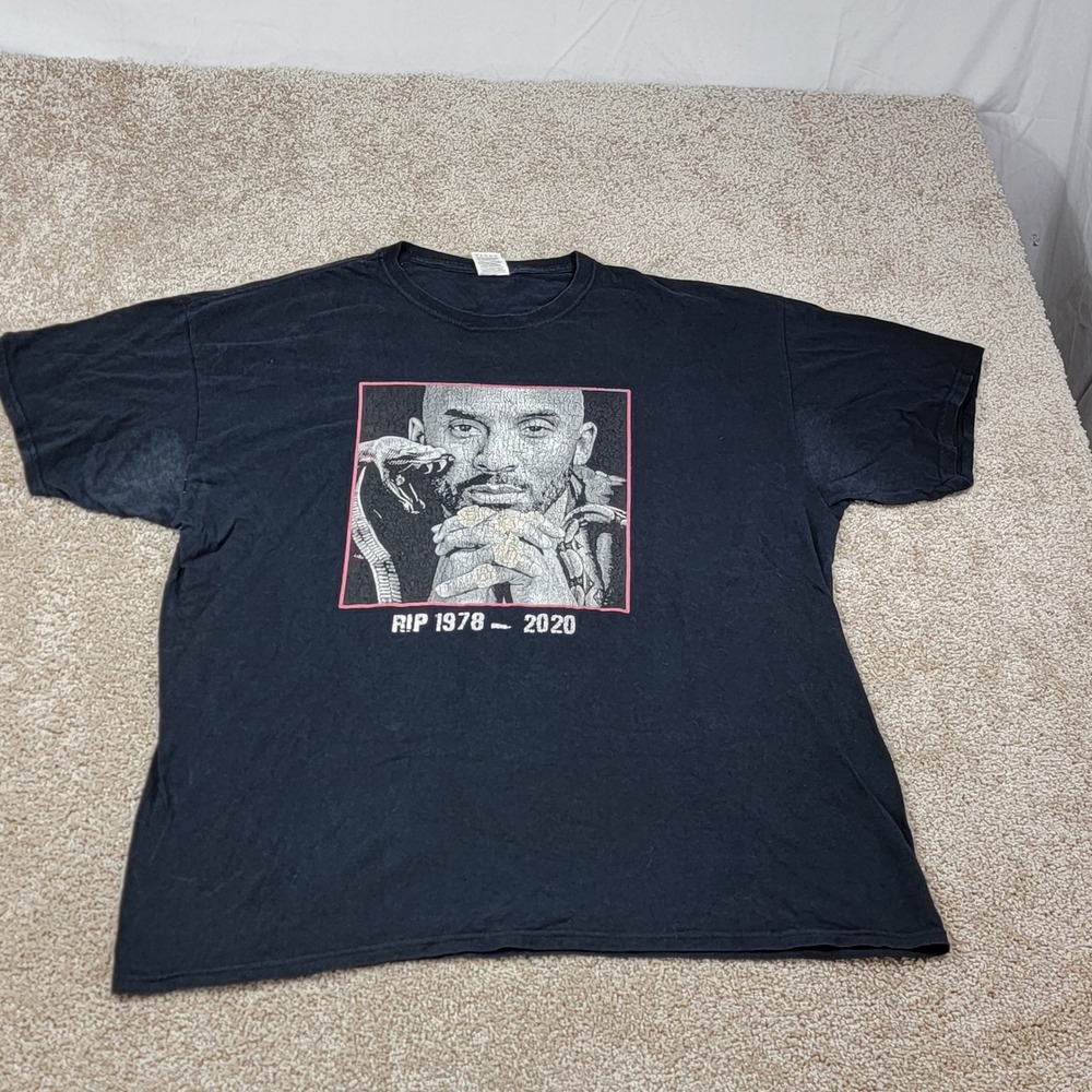 Kobe Bryant RIP 1978 2020 T Shirt Men's Size 2XL Black Fruit of the Loom